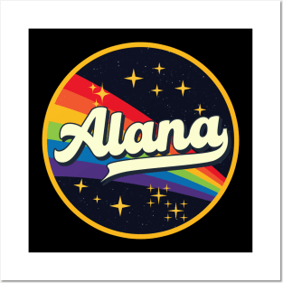 Alana // Rainbow In Space Vintage Style Posters and Art